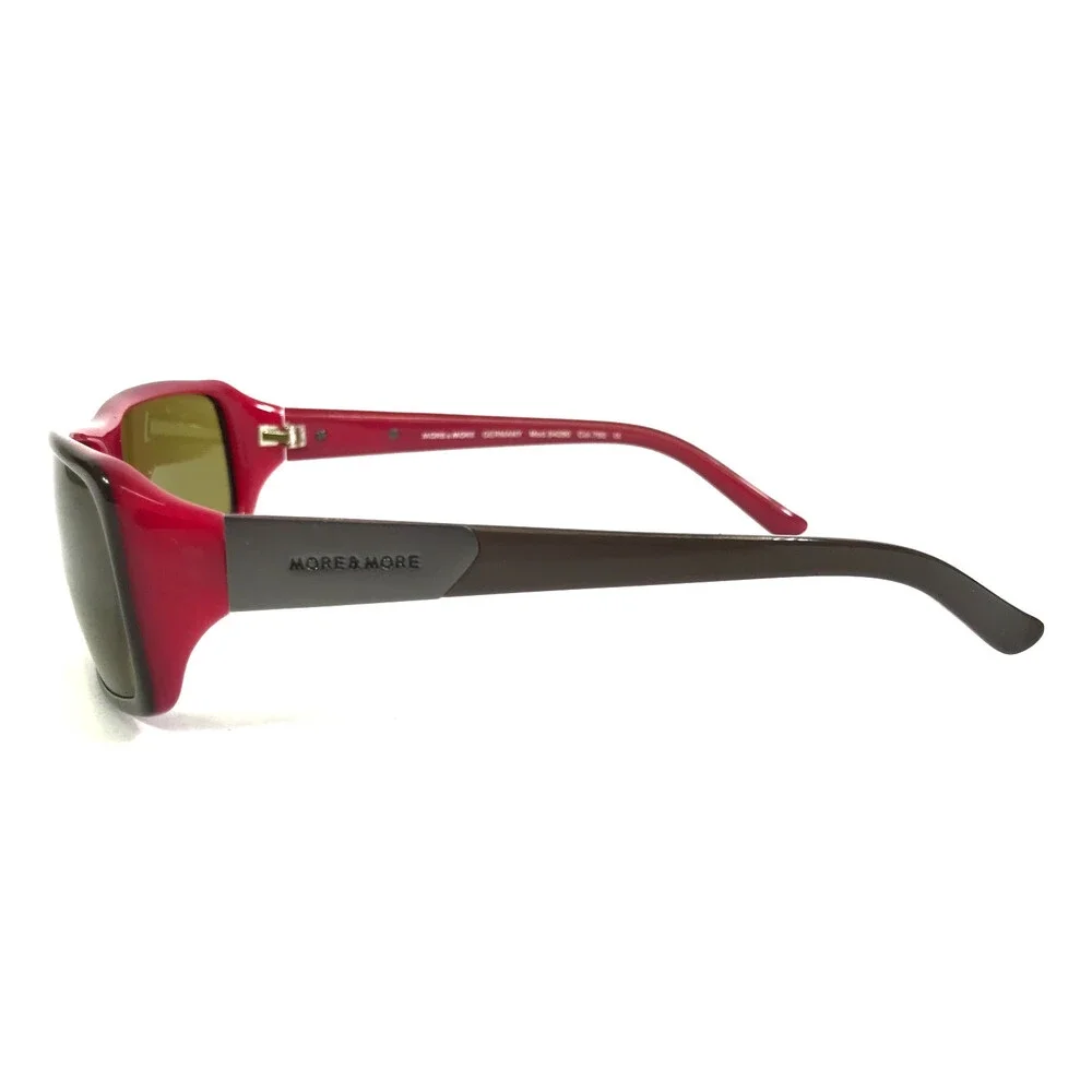 More & More Sunglasses Mod.54290 Col.790 Shiny Brown Pink Frames w/ Green Lenses